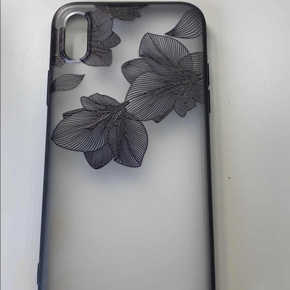 Clear texture floral iPhone X Case